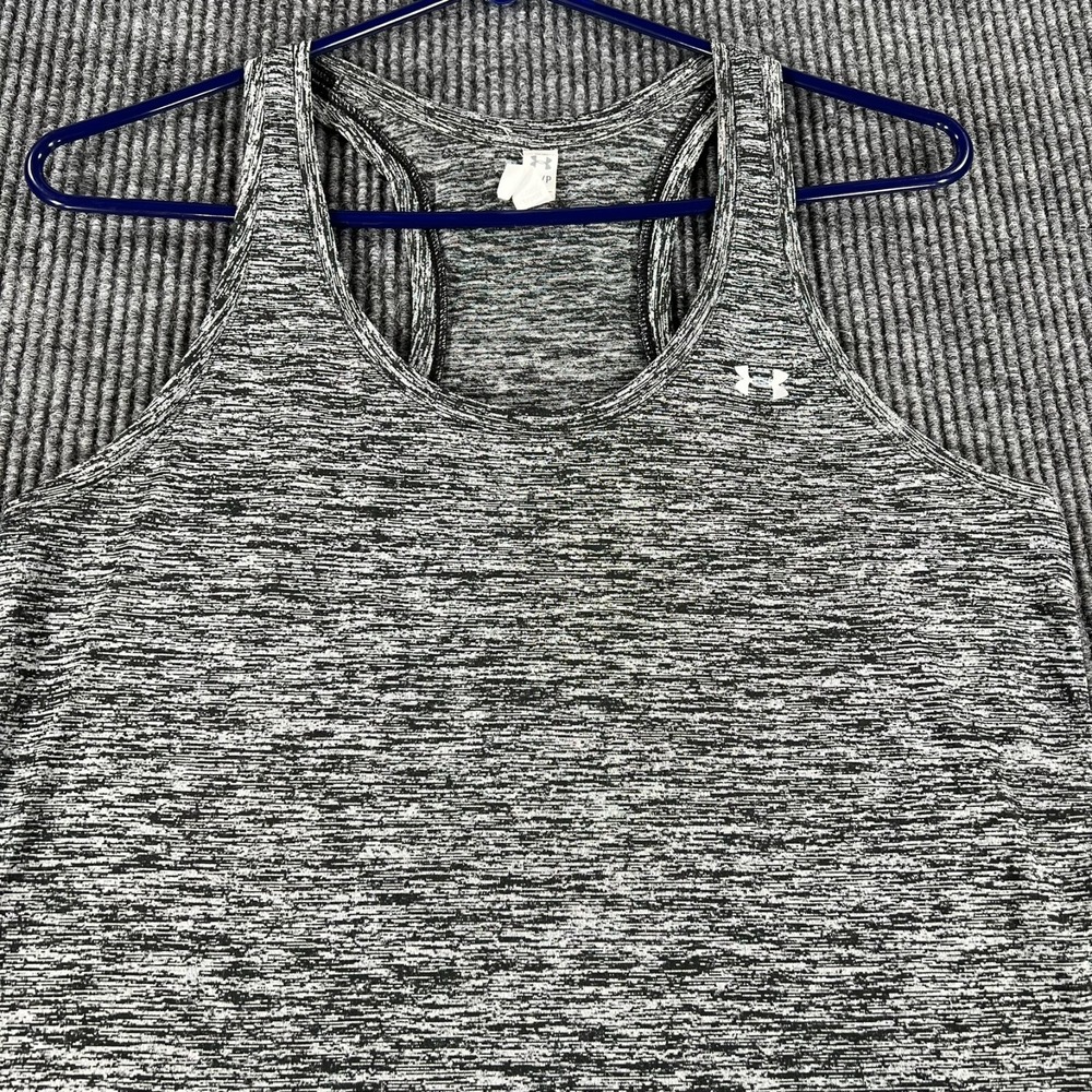 Under Armour‎ Womens Shirt Tank Top Small Gray Sleeveless Heat Gear Gym Run Yoga